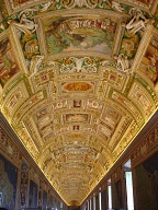 The ceiling of the map room in the <a href="http://mv.vatican.va/StartNew_EN.html">Vatican museum</a>, Rome